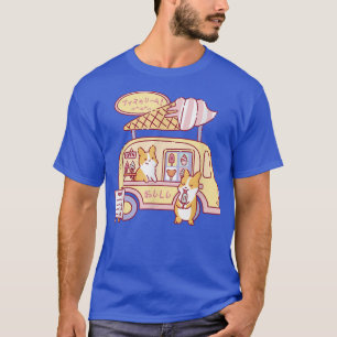 Funny Ice Cream Food Truck Corgis Dog Lover Puppy  T-Shirt