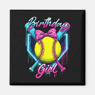 Funny Ice Cream Softll Drip Birthday Girl Softll P Magnet