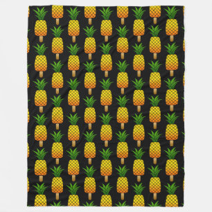 Funny Ice Drop Pineapple Refreshing Summer Fruit Fleece Blanket