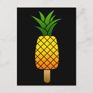 Funny Ice Drop Pineapple Refreshing Summer Fruit Postcard