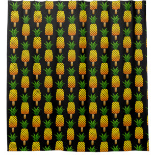 Funny Ice Drop Pineapple Refreshing Summer Fruit Shower Curtain