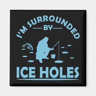 funny ice fishing magnet