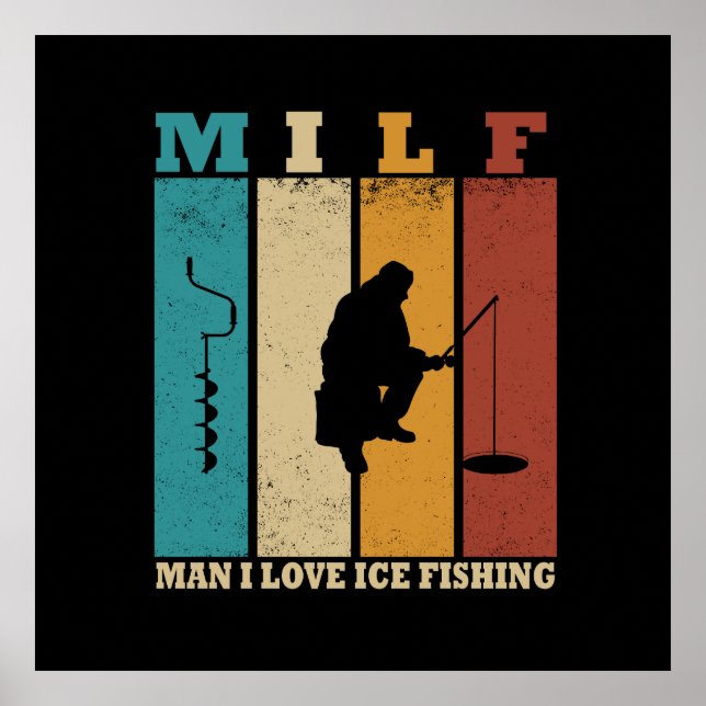 funny ice fishing poster (Front)