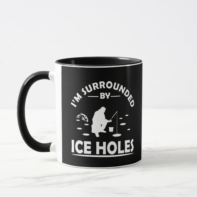 Funny ice fishing quote mug (Left)