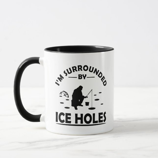 Funny ice fishing quote mug (Left)