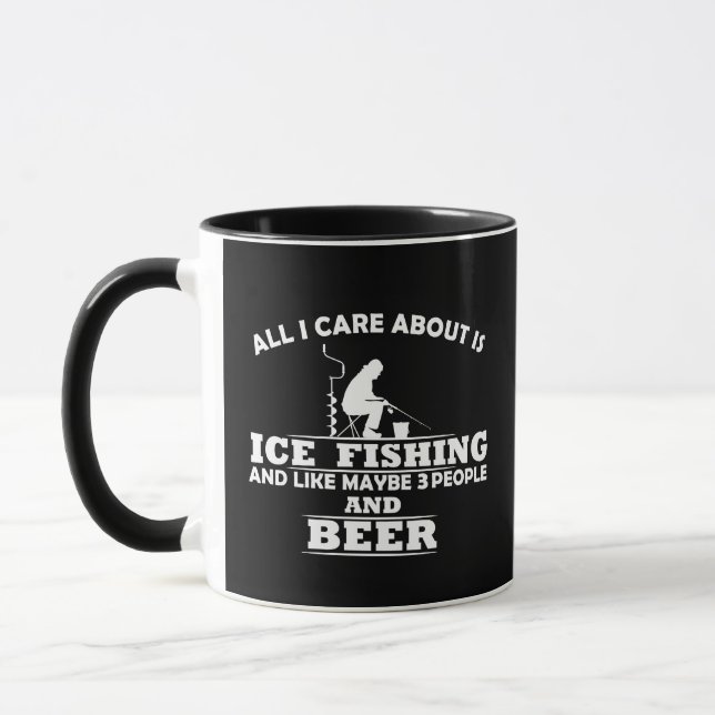 Funny Ice Fishing sayings  Mug (Left)
