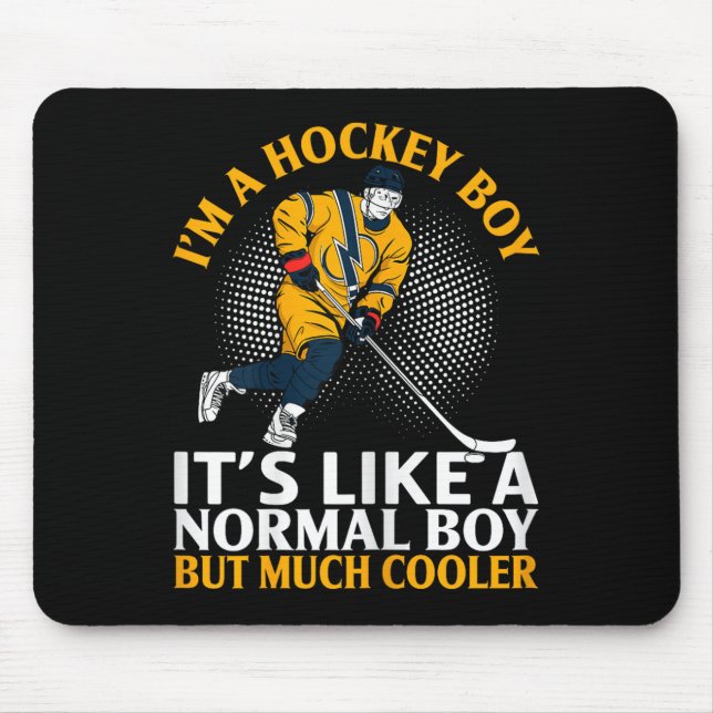 Funny Ice Hockey Apparel For Hockey Player Goalie  Mouse Pad (Front)