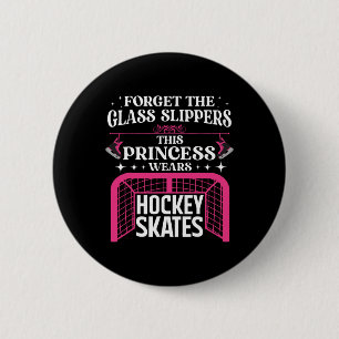 Funny Ice Hockey Art For Women Girls Ice Hockey Pl 6 Cm Round Badge
