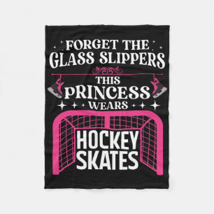 Funny Ice Hockey Art For Women Girls Ice Hockey Pl Fleece Blanket