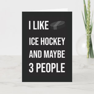 Funny Ice Hockey Cards Team Goalie Coach Player 