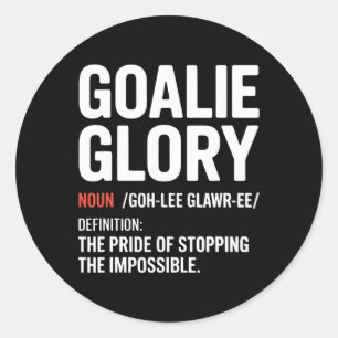 Funny Ice Hockey Definition Ice Hockey Player Goal Classic Round Sticker