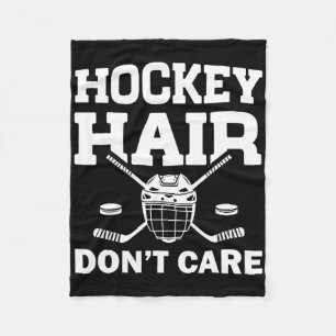 Funny Ice Hockey Design For Girls Women Ice Hockey Fleece Blanket