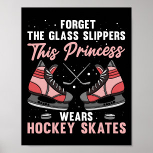 Funny Ice Hockey Design For Girls Women Ice Hockey Poster