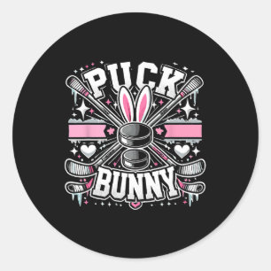 Funny Ice Hockey Fan Term Game Day Ice Hockey Love Classic Round Sticker