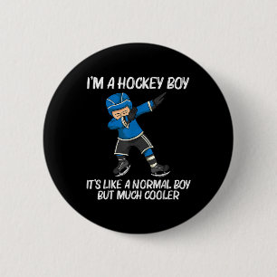Funny Ice Hockey For Boys Kids Field Rink Ndy Team 6 Cm Round Badge