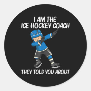 Funny Ice Hockey For Men Women Field Rink Ndy Team Classic Round Sticker
