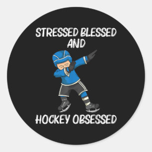 Funny Ice Hockey For Men Women Field Rink Ndy Team Classic Round Sticker