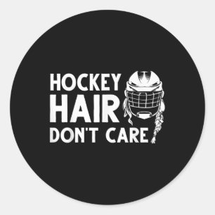 Funny Ice Hockey For Women Girls Field Hockey Helm Classic Round Sticker