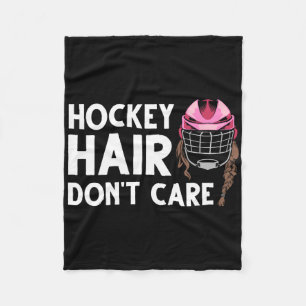 Funny Ice Hockey For Women Girls Field Hockey Helm Fleece Blanket