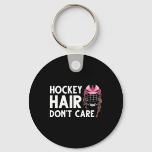 Funny Ice Hockey For Women Girls Field Hockey Helm Key Ring