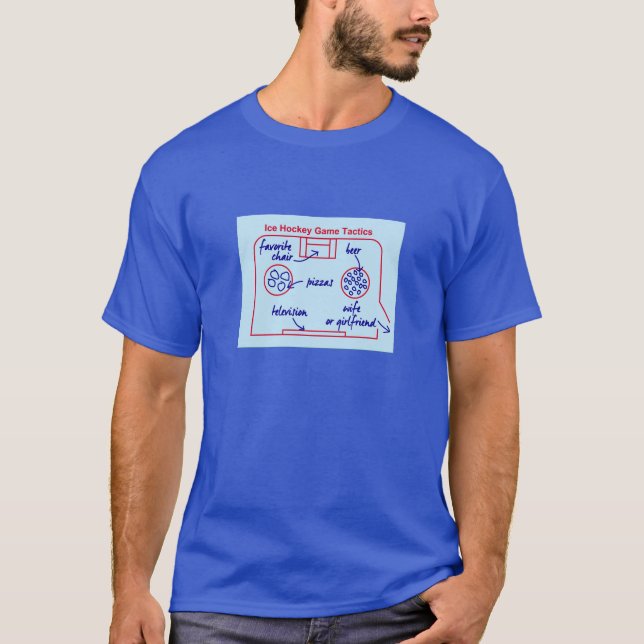 Funny ice hockey game tactics, T-Shirt (Front)