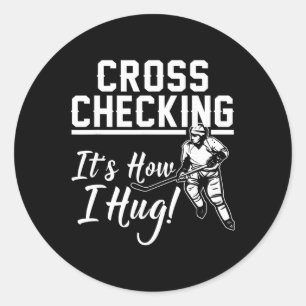 Funny Ice Hockey Gift For Kids Boys Girls Cool Gam Classic Round Sticker