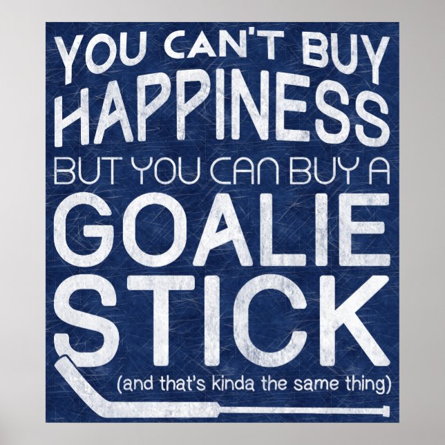 Funny Ice Hockey Goalie Artwork Poster (Front)