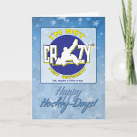 Funny Ice Hockey Goalie Christmas Card