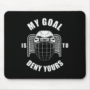 Funny Ice Hockey Goalie Design Kids Men Women Hock Mouse Pad