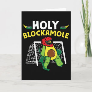 Funny Ice Hockey Goalie Ice Hockey Player Avocado Card
