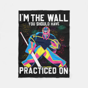Funny Ice Hockey Goalie Ice Hockey Player Goalie Fleece Blanket