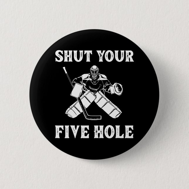 Funny Ice Hockey Ice Hockey Goalkeeper 6 Cm Round Badge (Front)