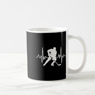 Funny Ice Hockey Player Goalie Heartbeat Hockey Fa Coffee Mug