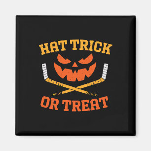 Funny Ice Hockey Pumpkin Halloween Mens Boys Teens Magnet