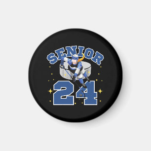 Funny Ice Hockey Senior 2024 Magnet