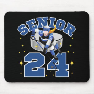Funny Ice Hockey Senior 2024 Mouse Pad