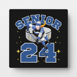 Funny Ice Hockey Senior 2024 Plaque