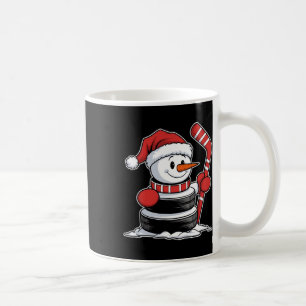 Funny Ice Hockey Snowman Santa Hat Christmas Gifts Coffee Mug