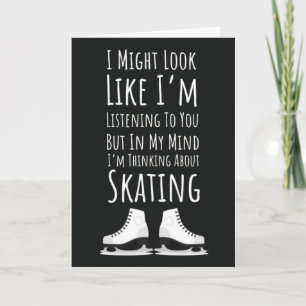 Funny Ice Skating Cards Winter Skater Women Humour