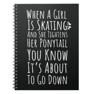 Funny Ice Skating Gifts For Her Teen Girl Women Notebook