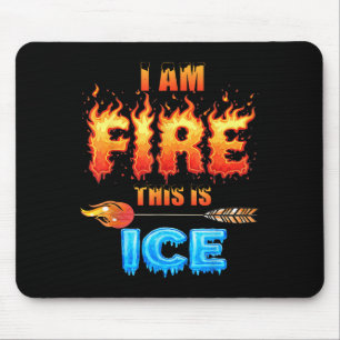Funny Ice This Is Fire Costume Halloween Family Ma Mouse Pad