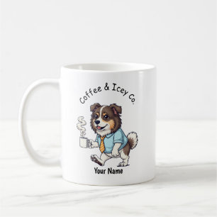 Funny Icelandic Sheepdog Dog Business Suit Coffee Mug