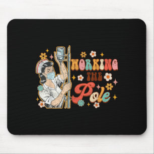 Funny ICU Nurse Emergency Nursing Groovy Mouse Pad
