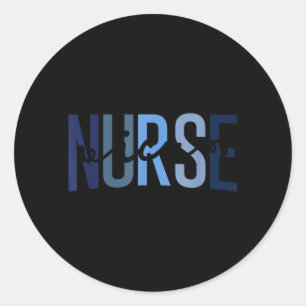 Funny ICU Nurse Intensive Care Unit Nurse Classic Round Sticker