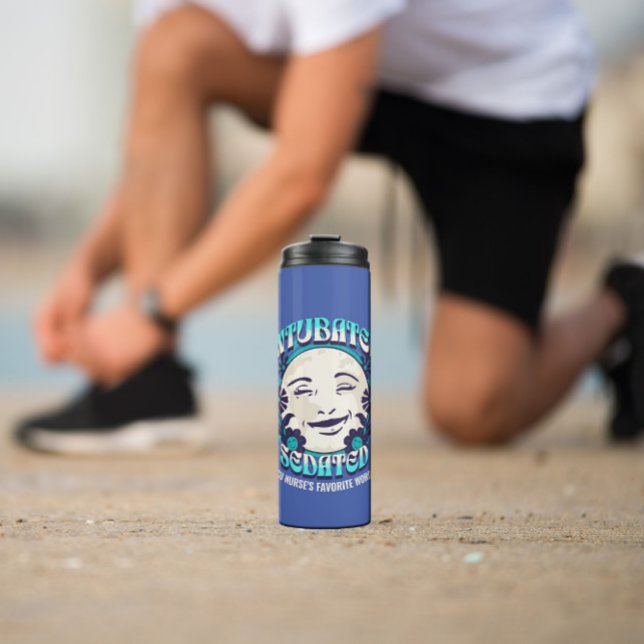 Funny ICU Nurse Intubated Customise (Medical Job) Thermal Tumbler (Creator Uploaded)