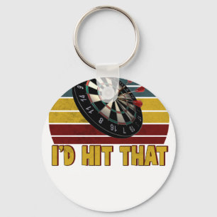 Funny I'd Hit That Dart Board Target Darts Player  Key Ring