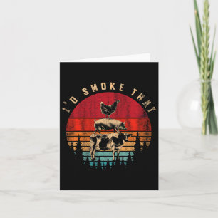 Funny Id Smoke That Barbecue Chef Grillmaster Gift Card
