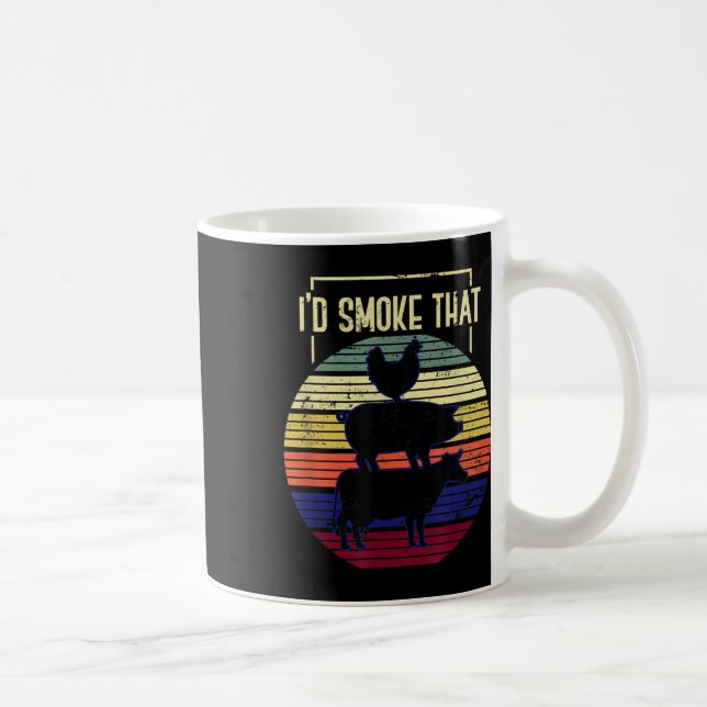 Funny Id Smoke That Bbq Chef Grillmaster Gift Barb Coffee Mug (Right)
