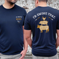 Funny Id Smoke That Custom Name Navy Grilling Dad