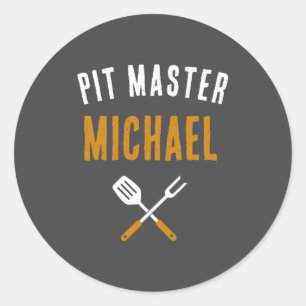 Funny Id Smoke That Name Bbq Grilling Dad  Classic Round Sticker